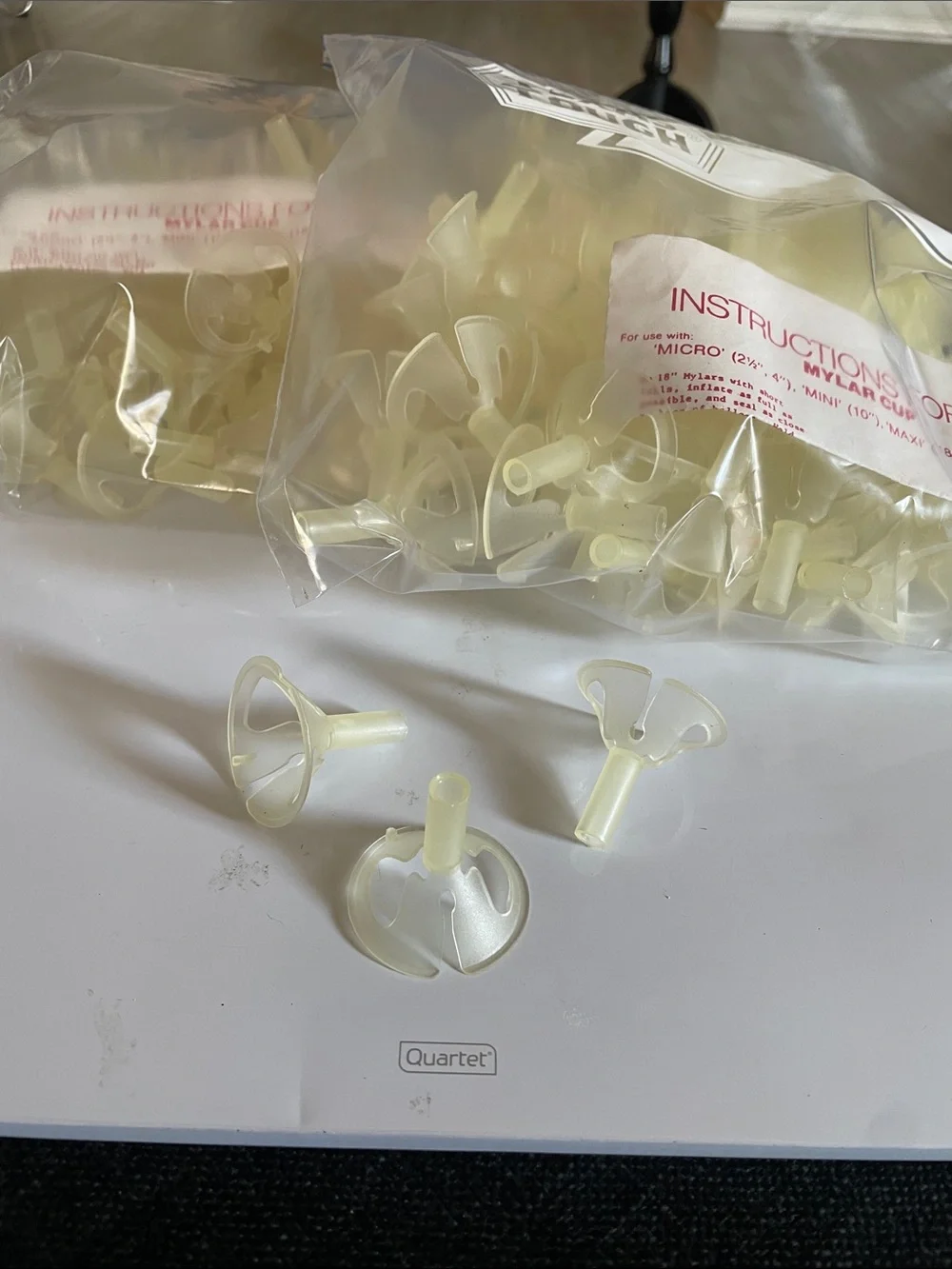 Clear Plastic Balloon Collar Cups- 245Ct.- For Mylar & Latex Balloons